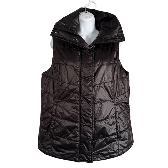 Chico's Zenergy Lightweight Quilted Puffy Vest Size 2 12 14 Large Black - Picture 1 of 9
